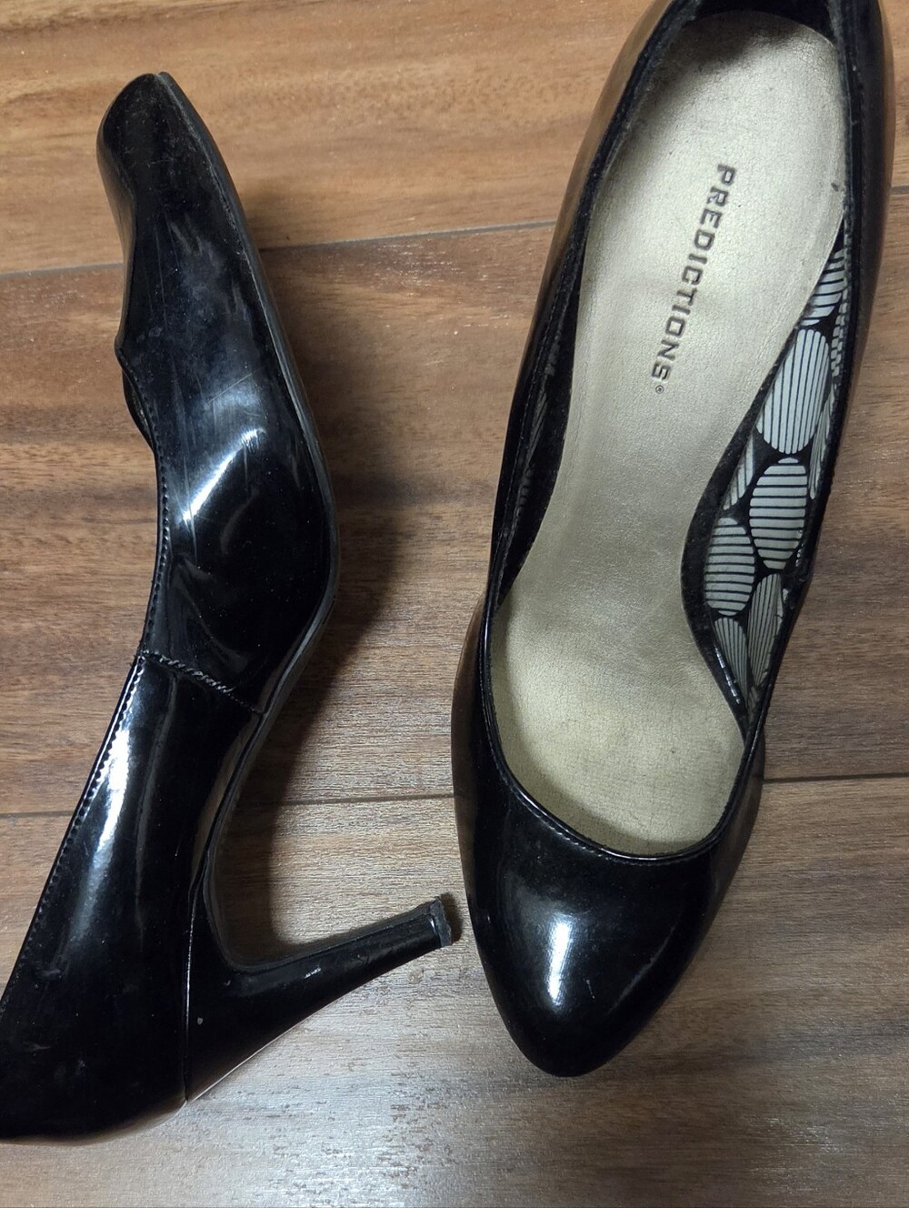 Predictions Black Patent High Heel Pumps